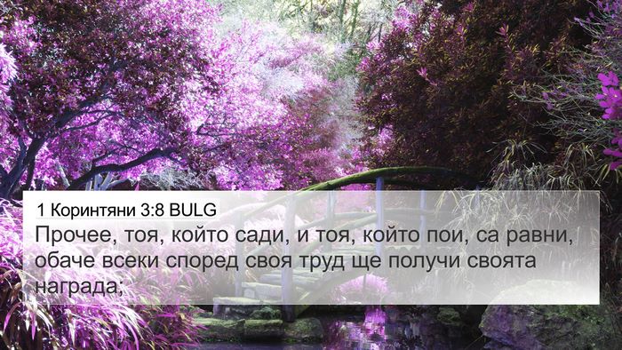 1 Коринтяни 3:8 BULG Bible Verse Image