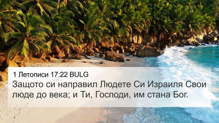 1 Летописи 17:22 BULG Bible Verse Image