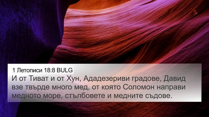 1 Летописи 18:8 BULG Bible Verse Image