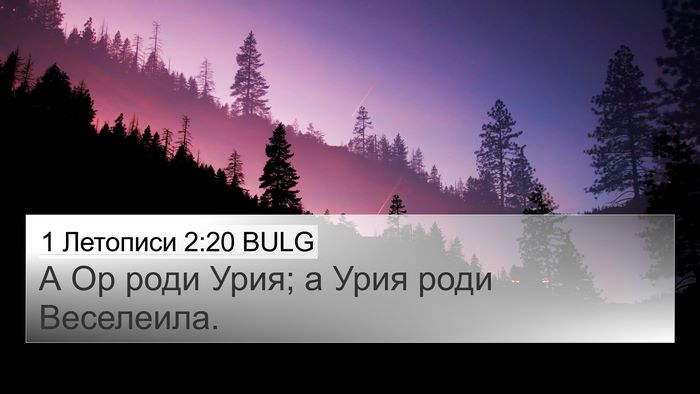 1 Летописи 2:20 BULG 4K Wallpaper - А Ор роди Урия; а Урия роди - 4K Wallpaper Bible Verse