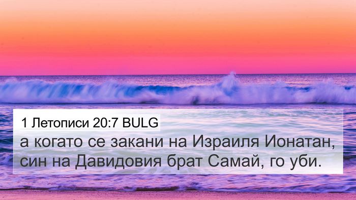 1 Летописи 20:7 BULG Bible Verse Image