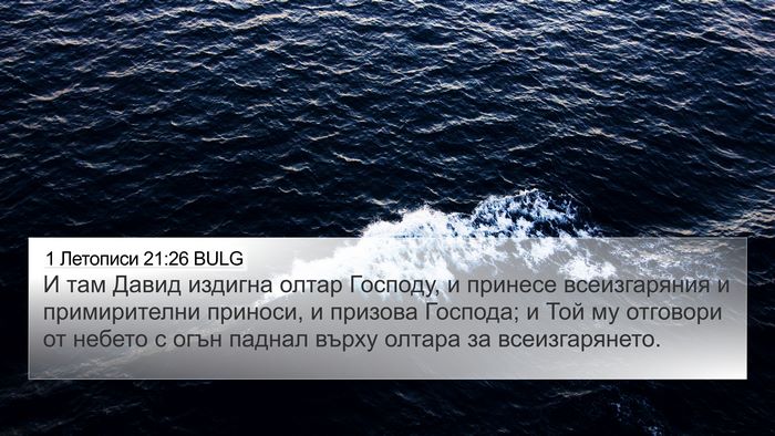 1 Летописи 21:26 BULG Bible Verse Image