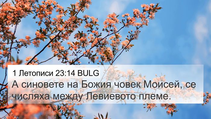 1 Летописи 23:14 BULG Bible Verse Image