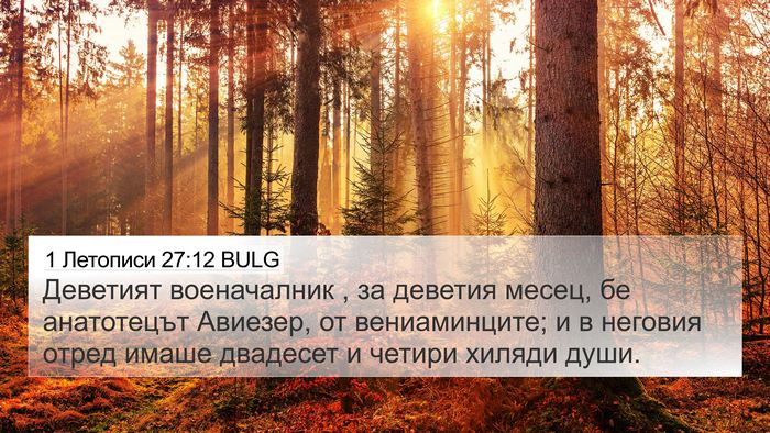 1 Летописи 27:12 BULG Bible Verse Image