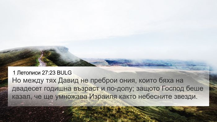 1 Летописи 27:23 BULG Bible Verse Image
