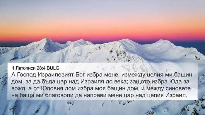 1 Летописи 28:4 BULG Bible Verse Image