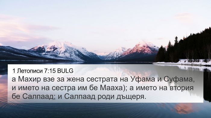 1 Летописи 7:15 BULG Bible Verse Image