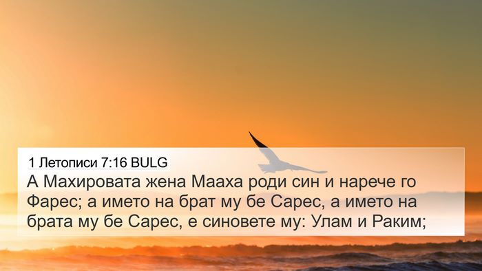 1 Летописи 7:16 BULG 4K Wallpaper - А Махировата жена Мааха - 4K Wallpaper Bible Verse