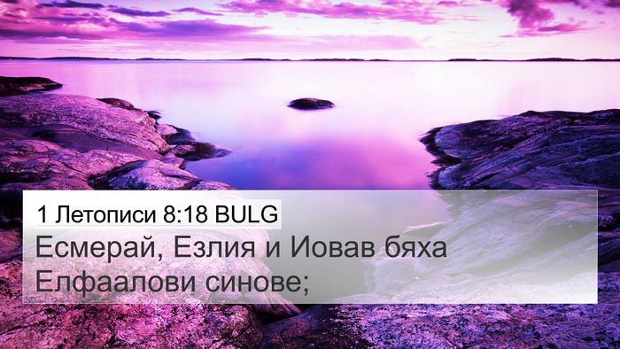 1 Летописи 8:18 BULG Bible Verse Image