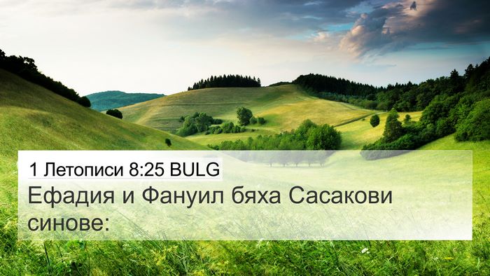 1 Летописи 8:25 BULG 4K Wallpaper - Ефадия и Фануил бяха - 4K Wallpaper Bible Verse