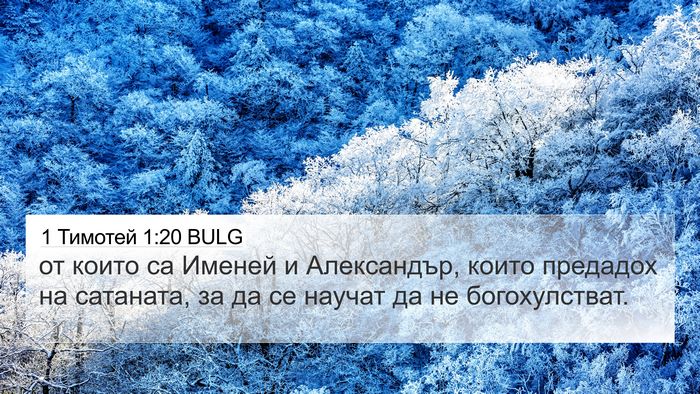 1 Тимотей 1:20 BULG Bible Verse Image