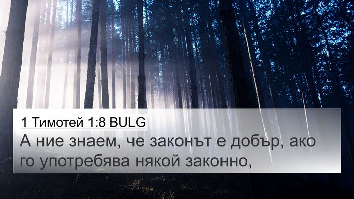 1 Тимотей 1:8 BULG 4K Wallpaper - А ние знаем, че законът е - 4K Wallpaper Bible Verse