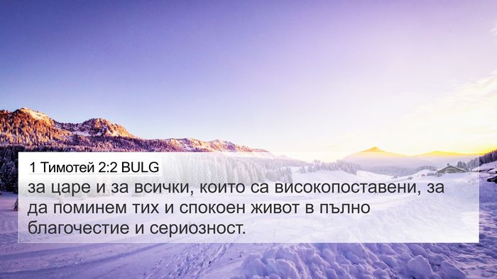 1 Тимотей 2:2 BULG 4K Wallpaper - за царе и за всички, които - 4K Wallpaper Bible Verse