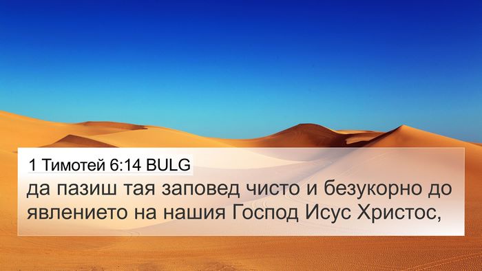 1 Тимотей 6:14 BULG Bible Verse Image