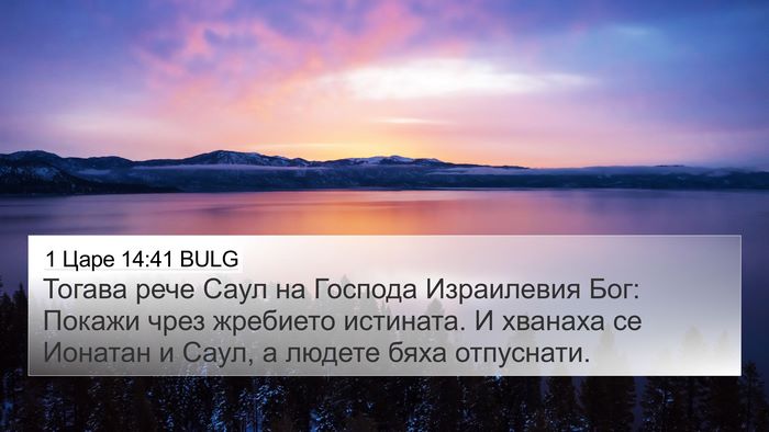 1 Царе 14:41 BULG Bible Verse Image