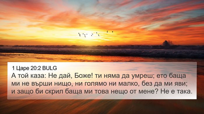 1 Царе 20:2 BULG Bible Verse Image