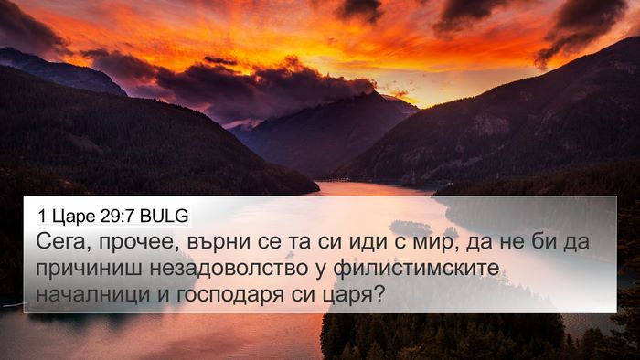 1 Царе 29:7 BULG Bible Verse Image