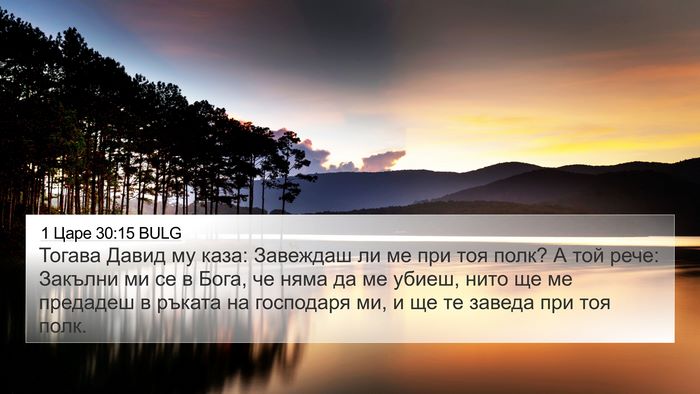 1 Царе 30:15 BULG Bible Verse Image