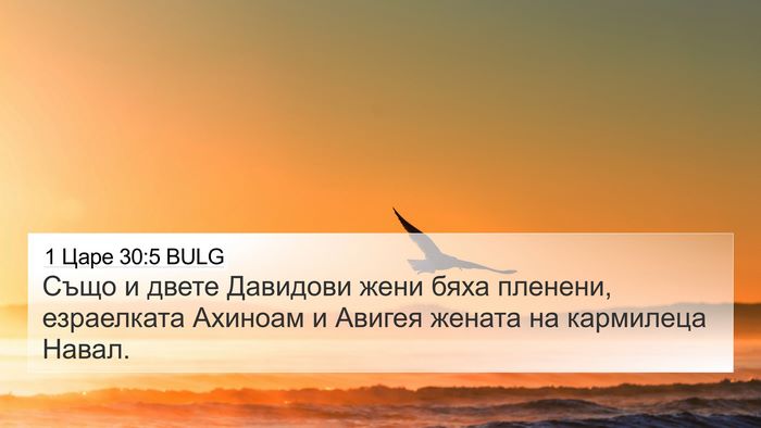 1 Царе 30:5 BULG 4K Wallpaper - Също и двете Давидови жени - 4K Wallpaper Bible Verse