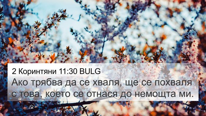 2 Коринтяни 11:30 BULG Bible Verse Image