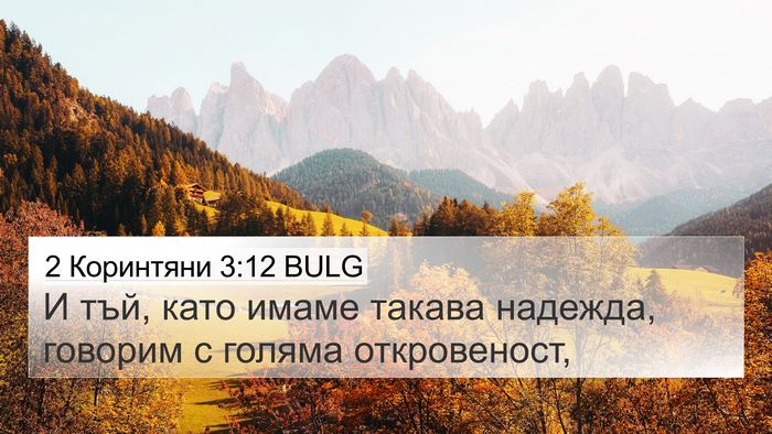 2 Коринтяни 3:12 BULG Bible Verse Image