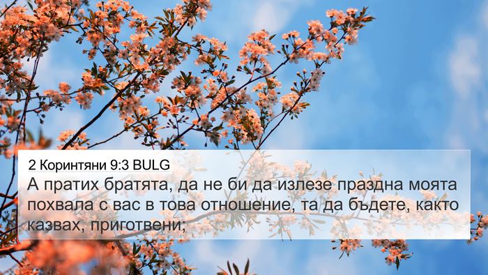 2 Коринтяни 9:3 BULG 4K Wallpaper - А пратих братята, да не би - 4K Wallpaper Bible Verse
