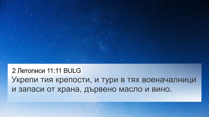 2 Летописи 11:11 BULG Bible Verse Image