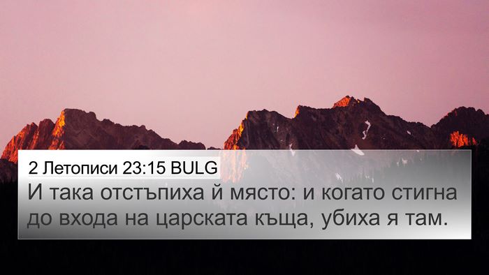 2 Летописи 23:15 BULG Bible Verse Image