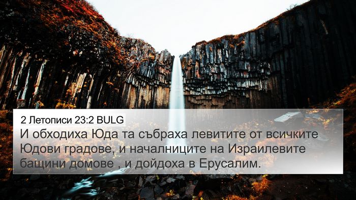 2 Летописи 23:2 BULG Bible Verse Image