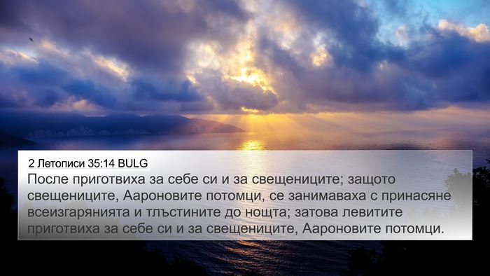 2 Летописи 35:14 BULG Bible Verse Image