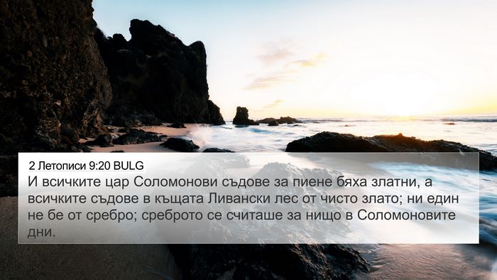 2 Летописи 9:20 BULG Bible Verse Image
