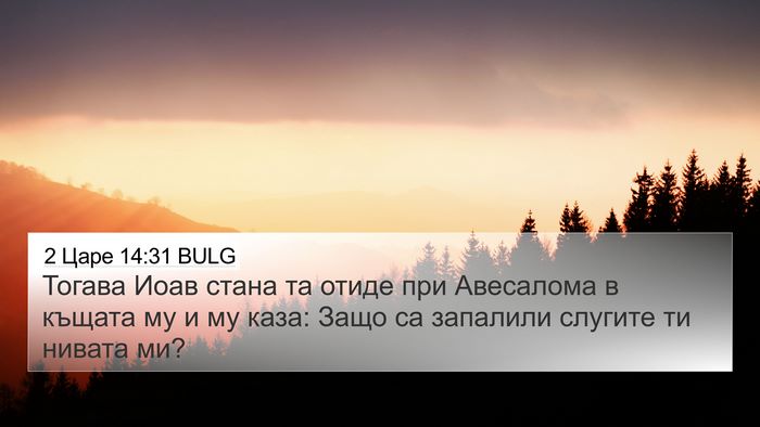 2 Царе 14:31 BULG 4K Wallpaper - Тогава Иоав стана та отиде - 4K Wallpaper Bible Verse