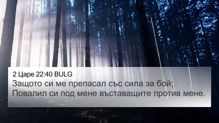 2 Царе 22:40 BULG 4K Wallpaper - Защото си ме препасал със - 4K Wallpaper Bible Verse
