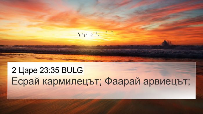 2 Царе 23:35 BULG Bible Verse Image