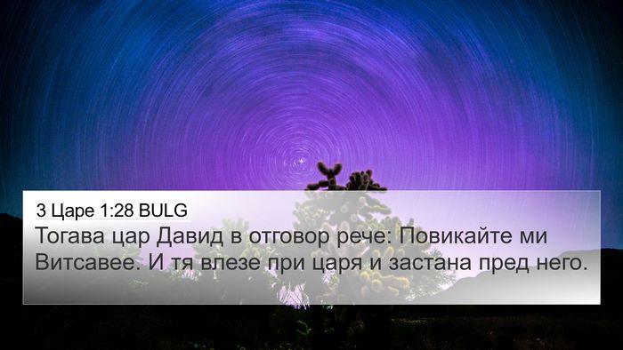 3 Царе 1:28 BULG 4K Wallpaper - Тогава цар Давид в отговор - 4K Wallpaper Bible Verse