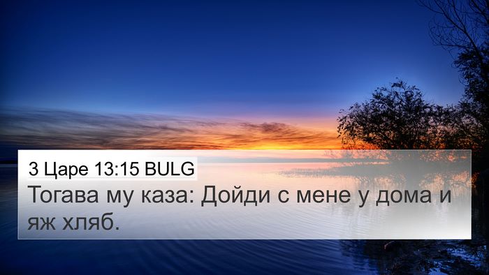 3 Царе 13:15 BULG 4K Wallpaper - Тогава му каза: Дойди с - 4K Wallpaper Bible Verse