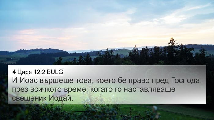 4 Царе 12:2 BULG 4K Wallpaper - И Иоас вършеше това, което - 4K Wallpaper Bible Verse