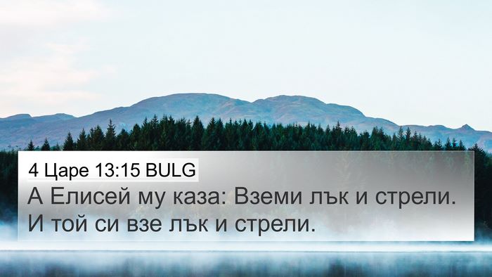 4 Царе 13:15 BULG 4K Wallpaper - А Елисей му каза: Вземи лък - 4K Wallpaper Bible Verse