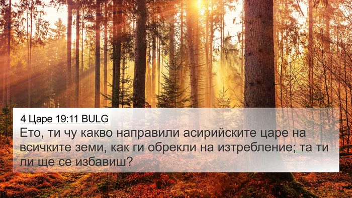 4 Царе 19:11 BULG 4K Wallpaper - Ето, ти чу какво направили - 4K Wallpaper Bible Verse