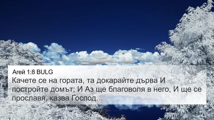 Агей 1:8 BULG 4K Wallpaper - Качете се на гората, та - 4K Wallpaper Bible Verse