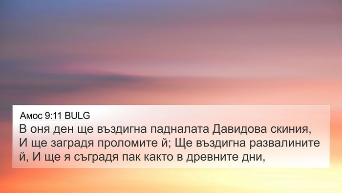 Амос 9:11 BULG Bible Verse Image