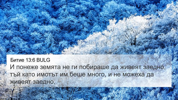 Битие 13:6 BULG Bible Verse Image