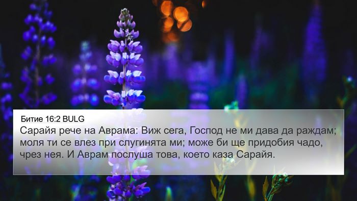 Битие 16:2 BULG Bible Verse Image