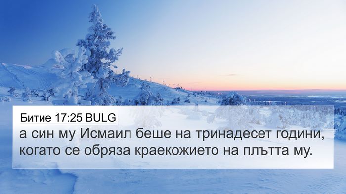 Битие 17:25 BULG Bible Verse Image