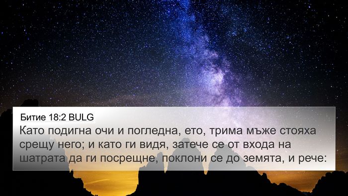 Битие 18:2 BULG Bible Verse Image