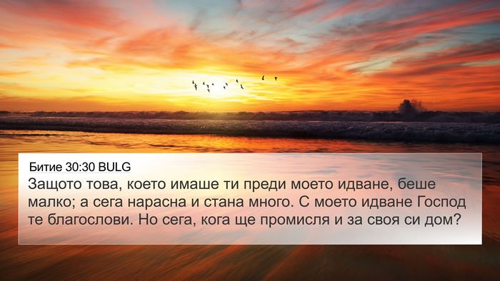 Битие 30:30 BULG Bible Verse Image