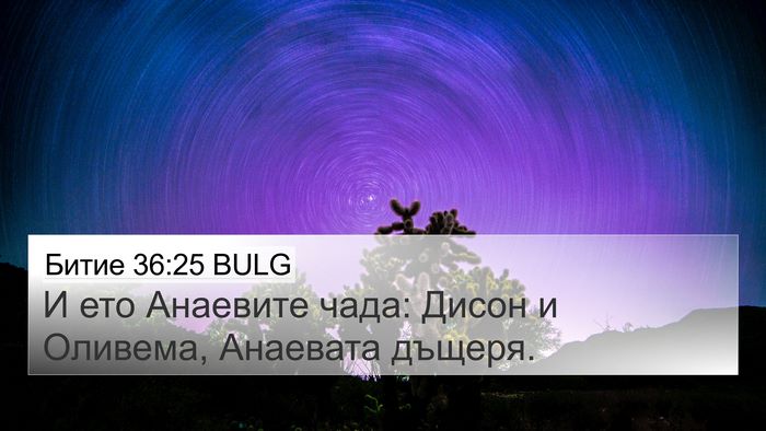 Битие 36:25 BULG Bible Verse Image