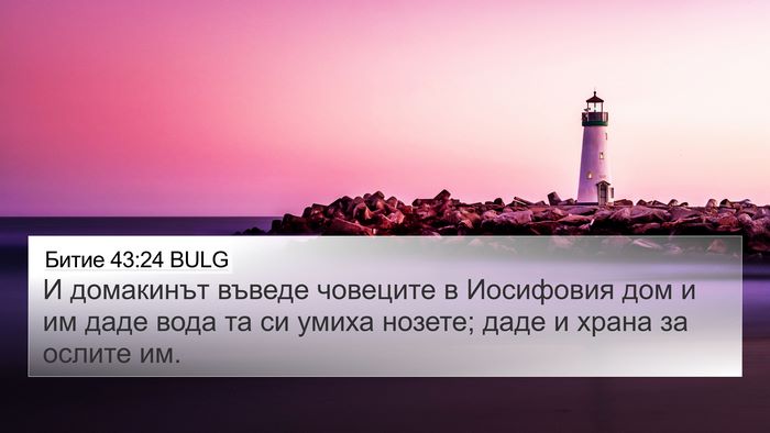 Битие 43:24 BULG Bible Verse Image