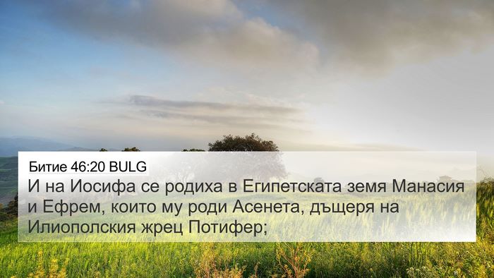 Битие 46:20 BULG Bible Verse Image