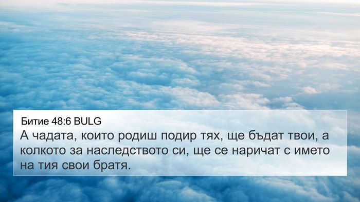 Битие 48:6 BULG 4K Wallpaper - А чадата, които родиш подир - 4K Wallpaper Bible Verse